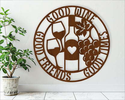 Good wine wall sign design SVG / DXF / AI / PDF / CDR