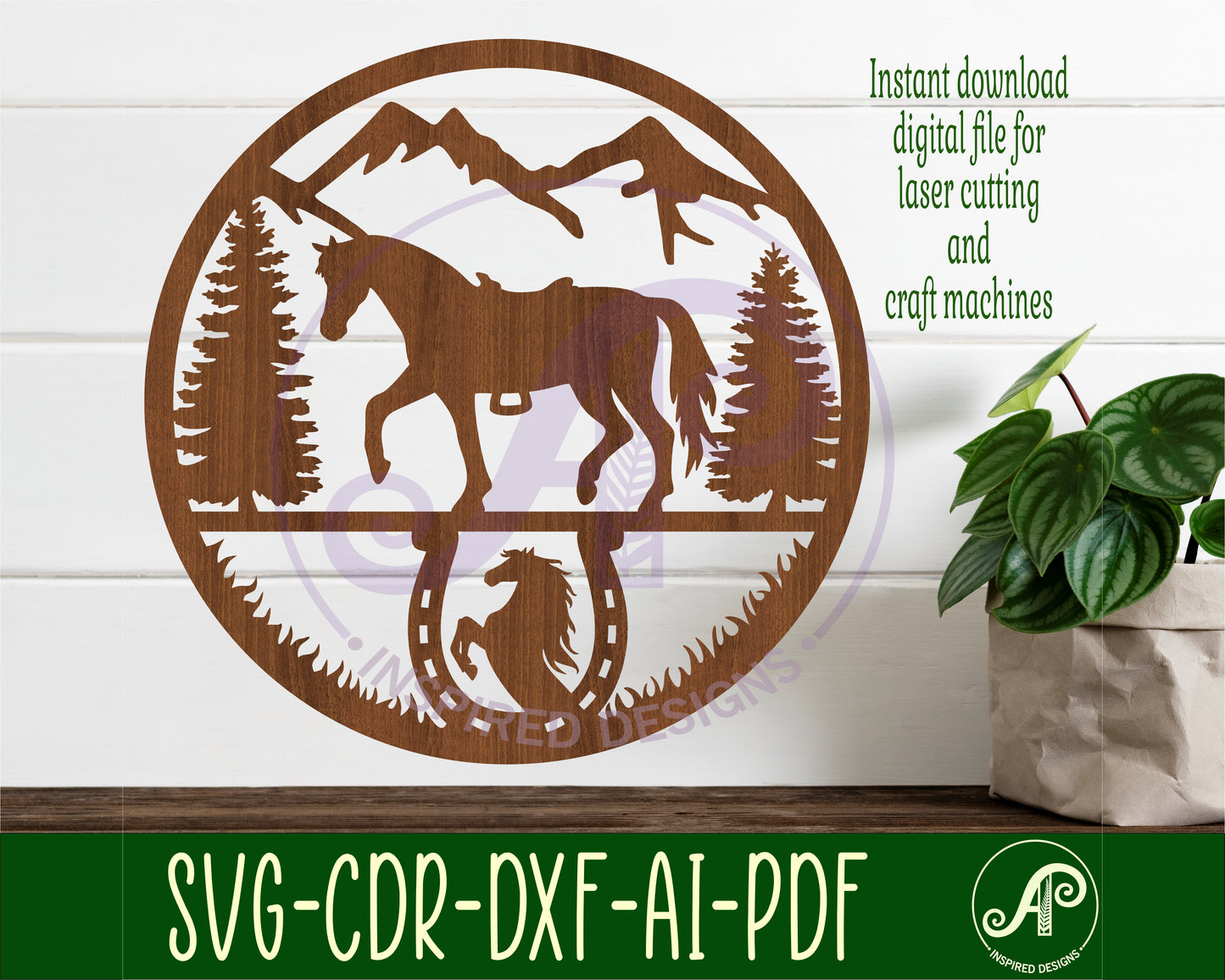 Horse wall sign design SVG / DXF / AI / PDF / CDR