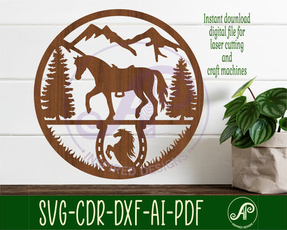 Horse wall sign design SVG / DXF / AI / PDF / CDR