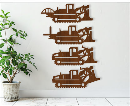 Drainage plow shapes wall signs