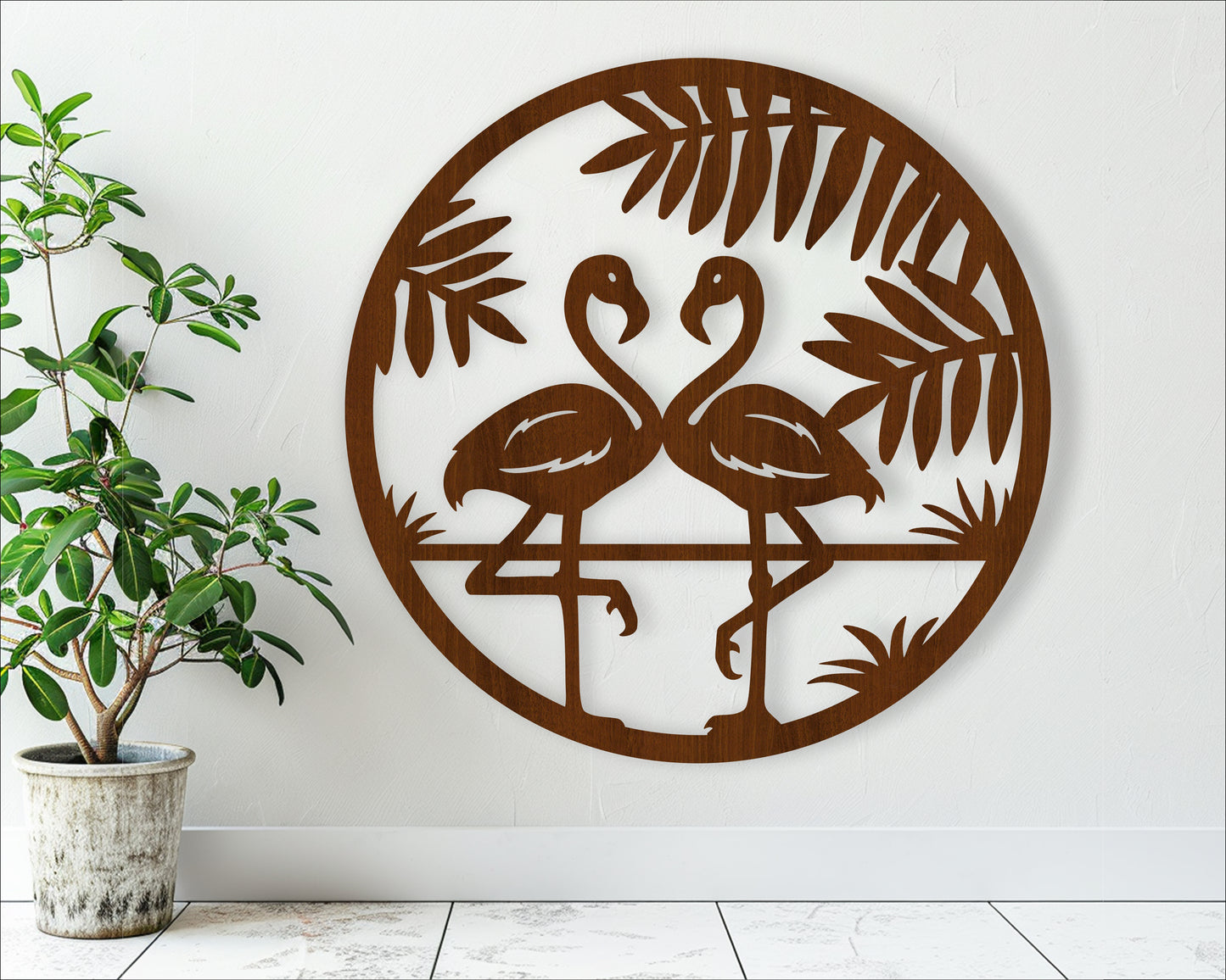 Flamingo wall sign design SVG / DXF / AI / PDF / CDR