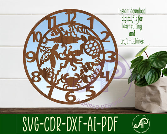 Sealife clock template design