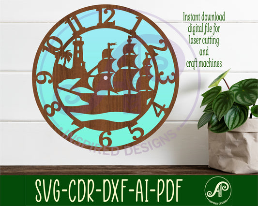 Nautical clock template design