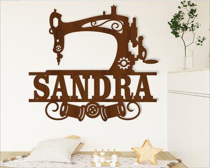 Sewing machine name sign SVG / DXF / AI / PDF / CDR