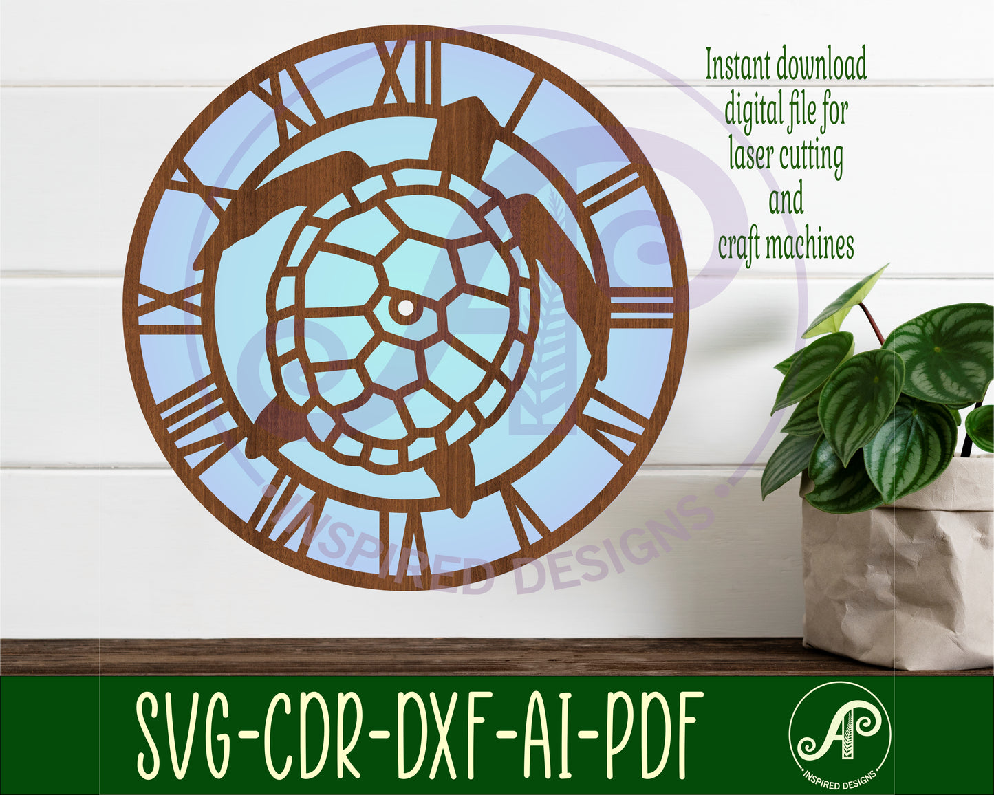 Turtle clock template design