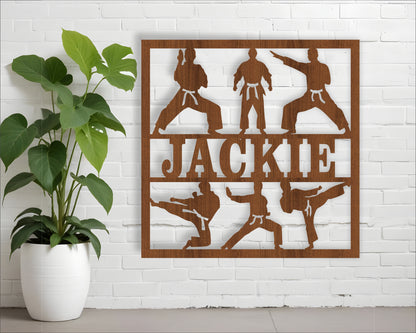 Karate name wall sign. SVG / DXF / AI / PDF / CDR