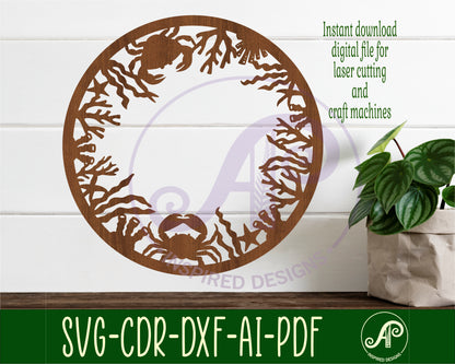 Coral reef wall sign design SVG / DXF / AI / PDF / CDR