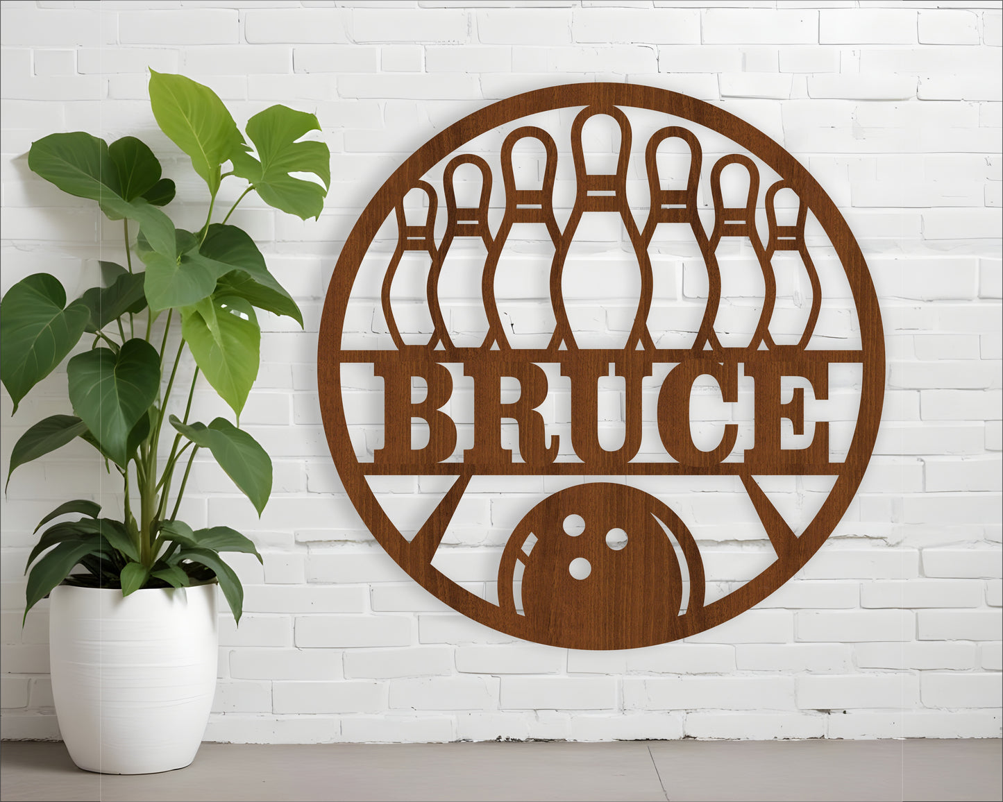 Bowling name wall sign. SVG / DXF / AI / PDF / CDR