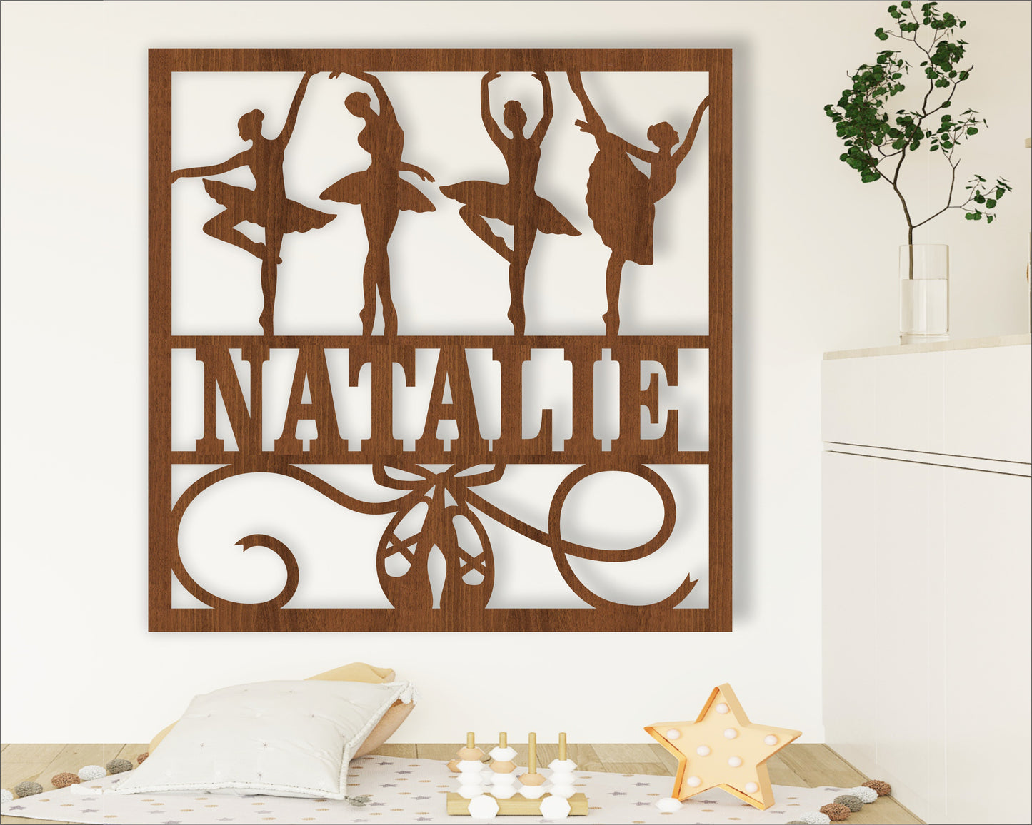 Ballet name wall sign. SVG / DXF / AI / PDF / CDR