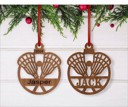 Lacrosse Christmas Ornament SVG laser cut files