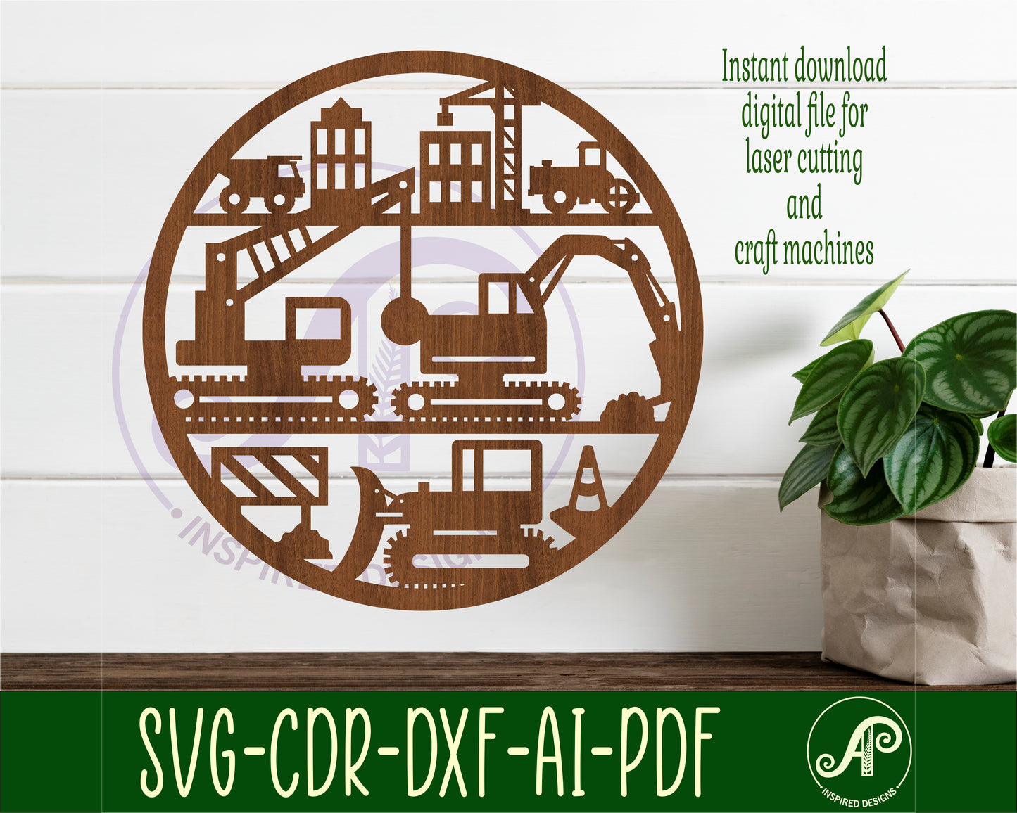 Construction wall sign design SVG / DXF / AI / PDF / CDR