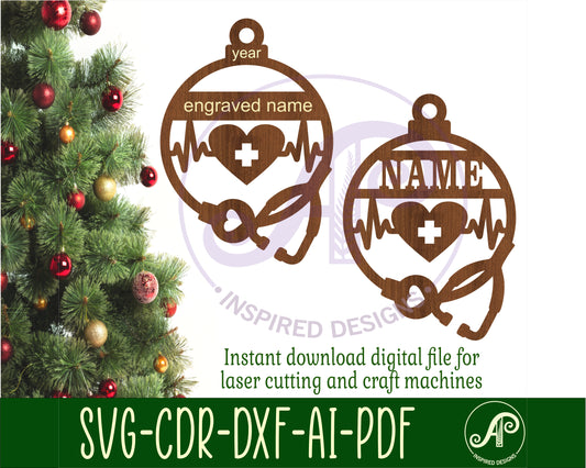 Doctor or Nurse ornament design SVG / DXF / AI / PDF