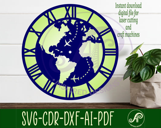 Globe clock template design