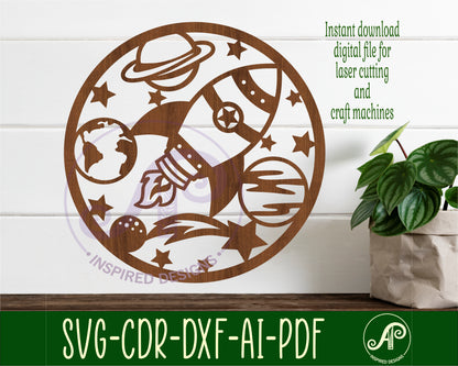 Rocket wall sign design SVG / DXF / AI / PDF / CDR