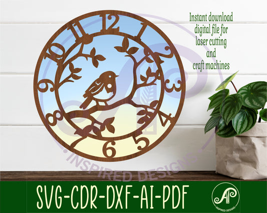 Bird clock template design