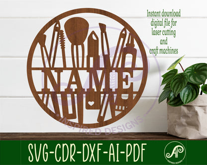 Cosmetics name wall sign. SVG / DXF / AI / PDF / CDR