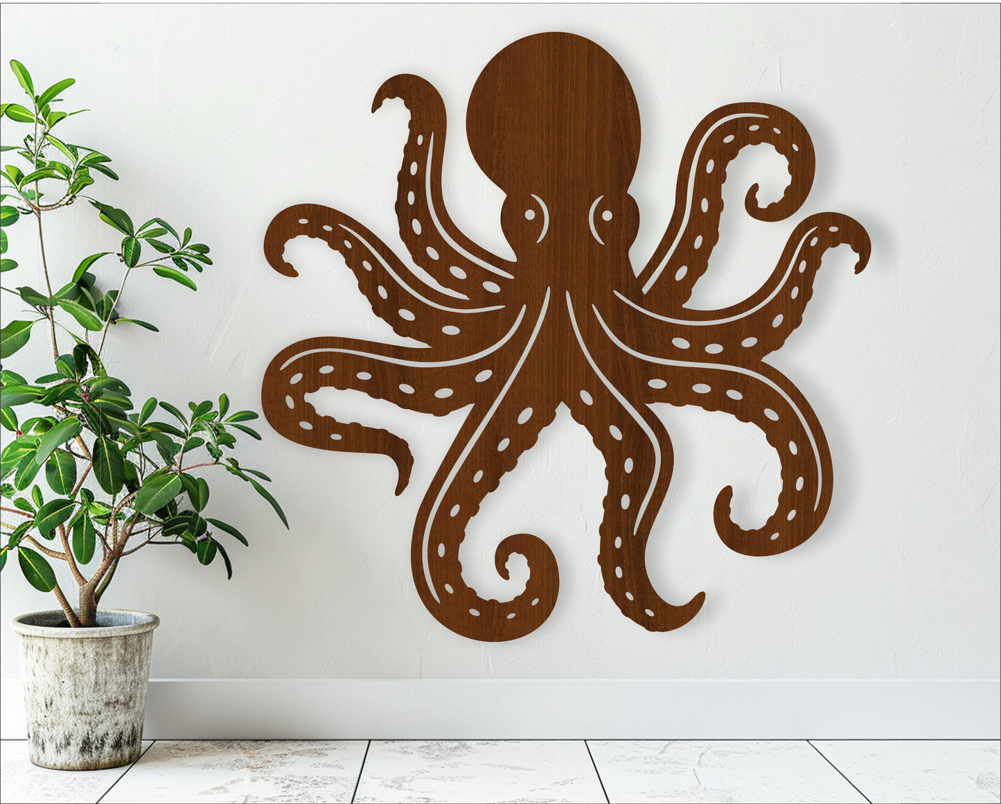 Octopus wall sign design SVG / DXF / AI / PDF / CDR