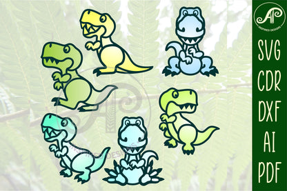 T Rex designs, 6 two layer shapes