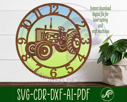 Tractor clock template design