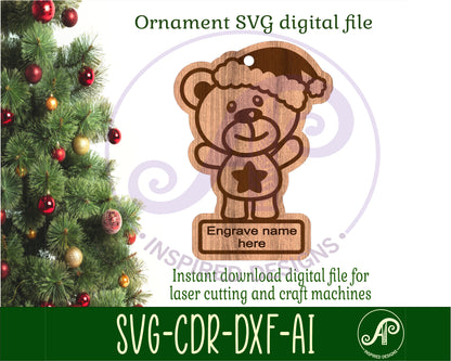 Teddy bear ornament ornament design SVG / DXF / AI