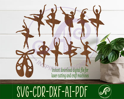 Ballerina designs, 11 silhouette shapes