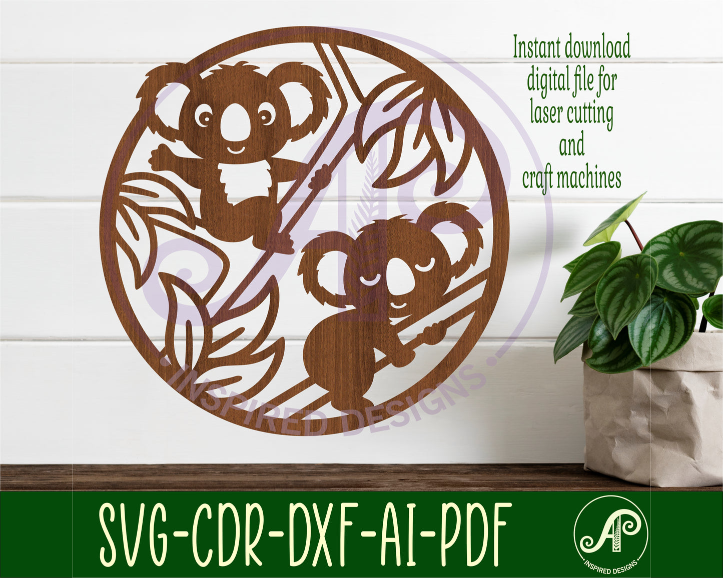 Koala wall sign design SVG / DXF / AI / PDF / CDR