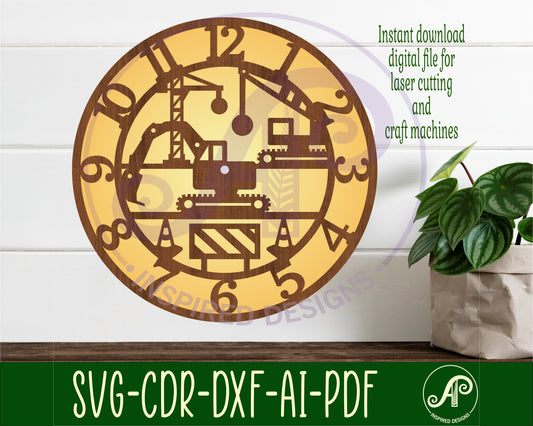 Construction clock template design