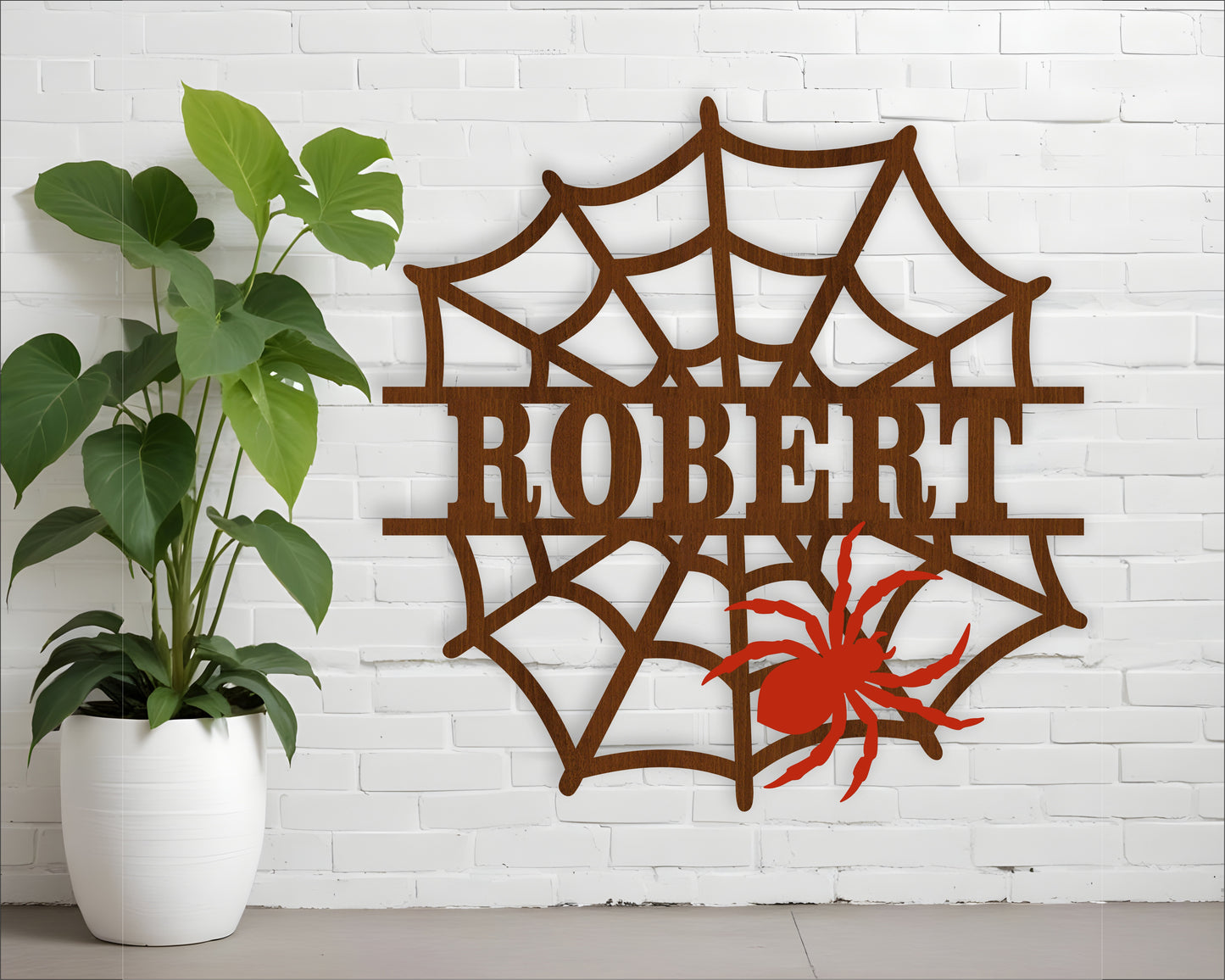 Spider web name sign SVG / DXF / AI / PDF / CDR