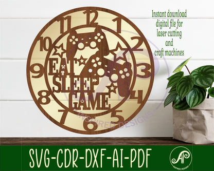 Gamer clock template design