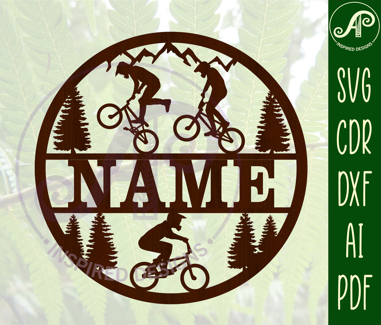 BMX name wall sign. SVG / DXF / AI / PDF / CDR