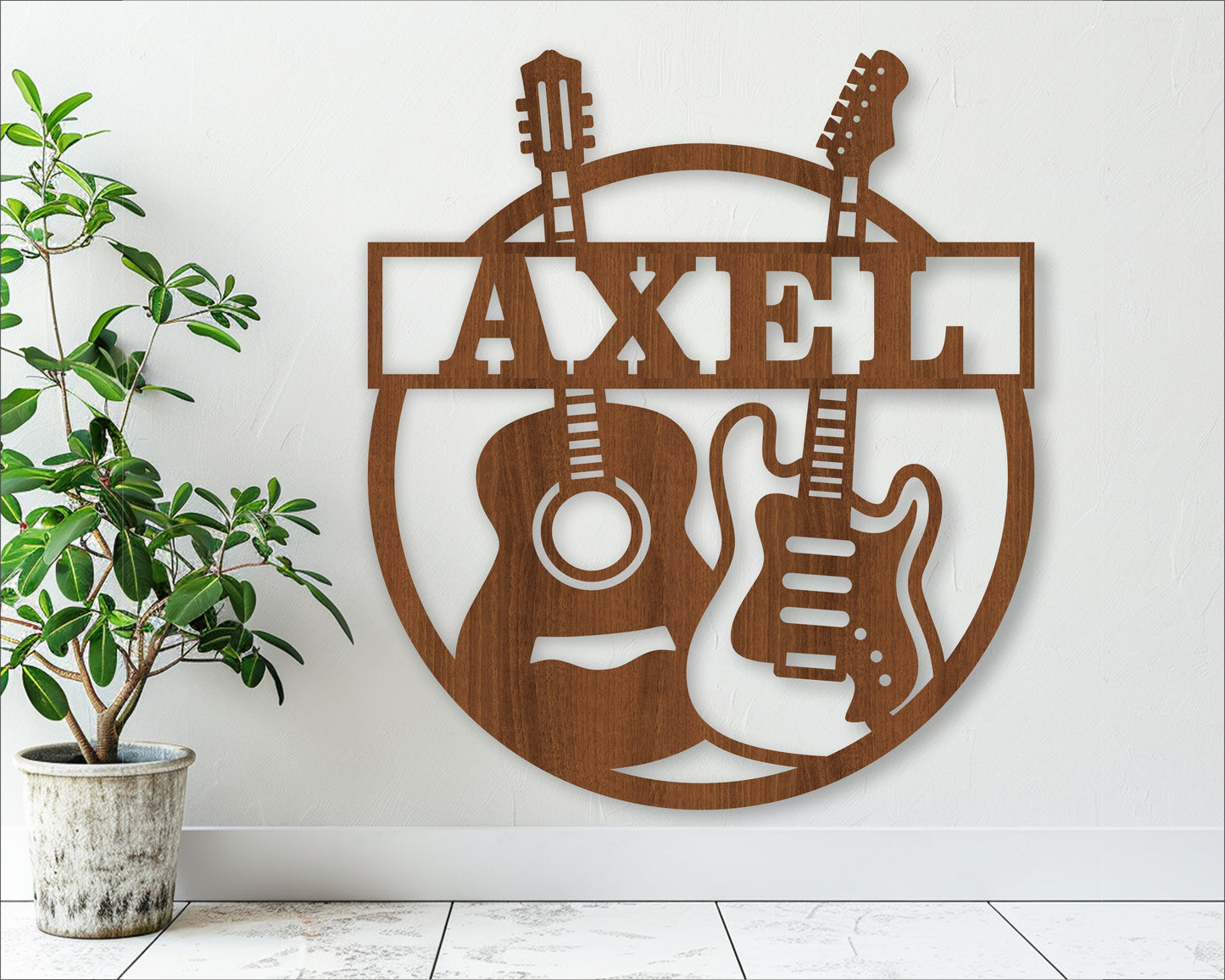 Guitar  name wall sign. SVG / DXF / AI / PDF / CDR