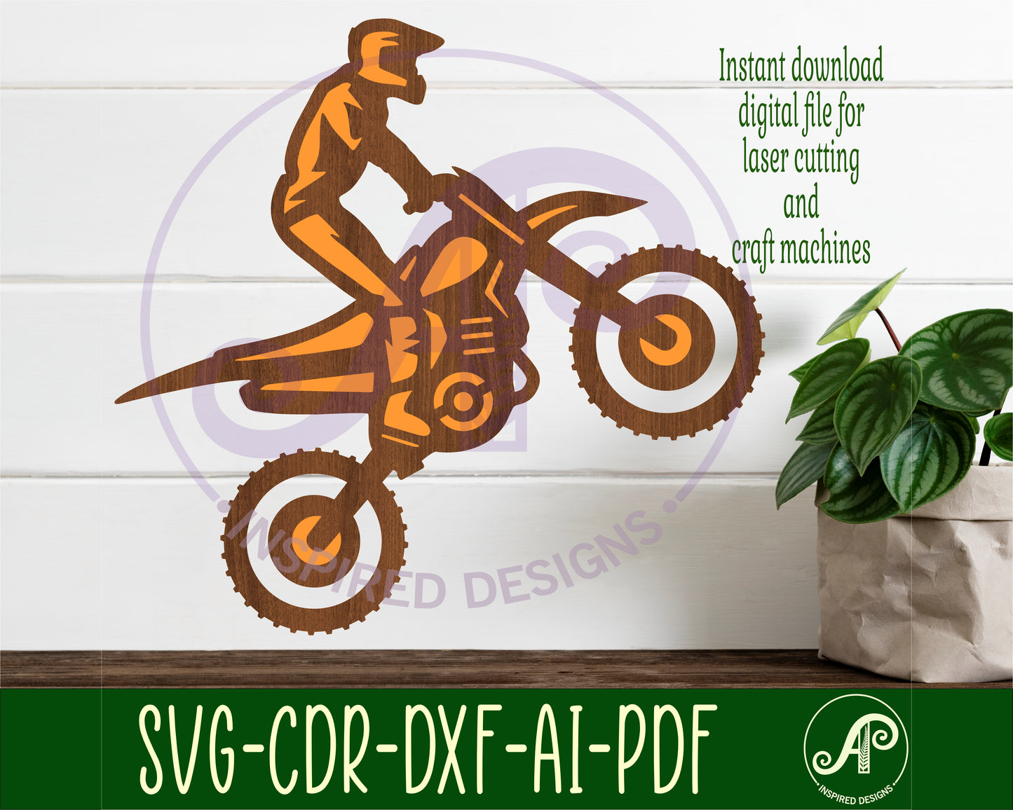 Motocross wall sign design SVG / DXF / AI / PDF / CDR