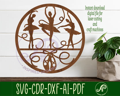 Ballerina wall sign design SVG / DXF / AI / PDF / CDR