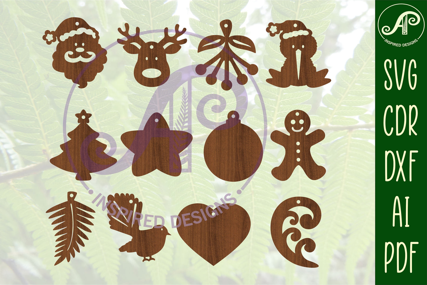 Christmas shape ornament designs  SVG / DXF / AI / PDF / CDR