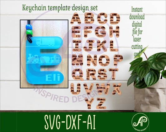 Vehicle letter tag designs SVG / DXF / AI