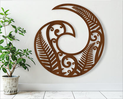 Koru New Zealand wall sign design SVG / DXF / AI / PDF / CDR