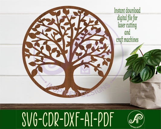 Tree of life wall sign design SVG / DXF / AI / PDF / CDR