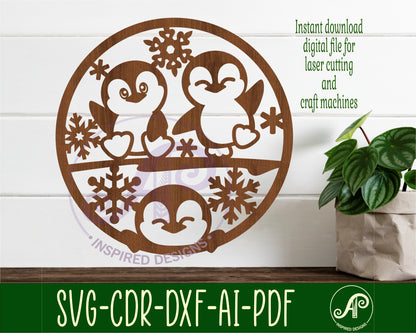 Penguin wall sign design SVG / DXF / AI / PDF / CDR