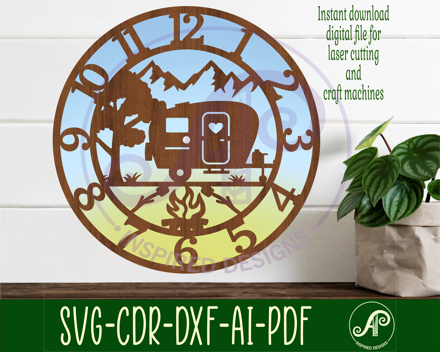 Caravan clock template design