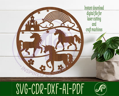 Unicorn wall sign design SVG / DXF / AI / PDF / CDR