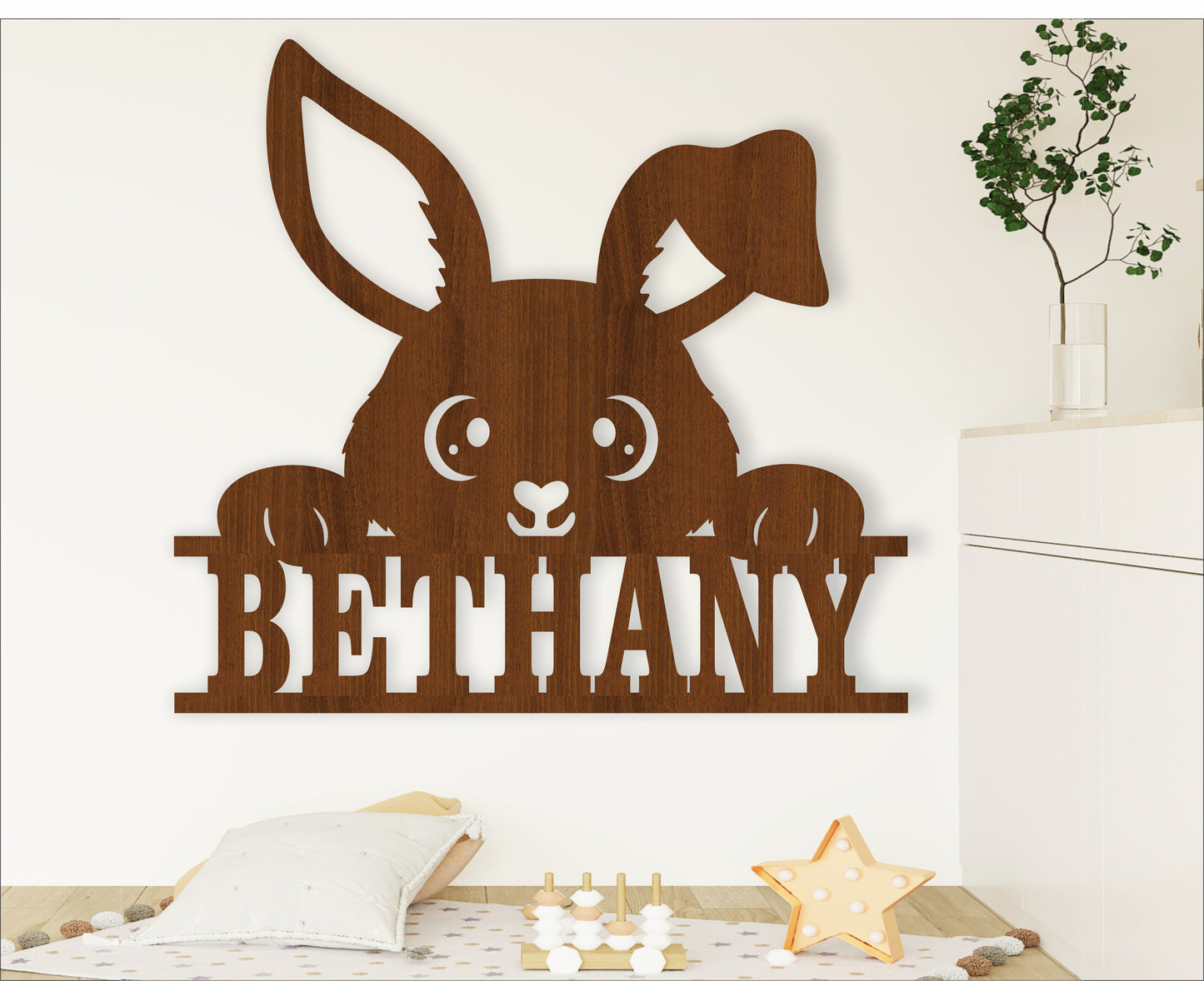 Bunny name sign SVG / DXF / AI / PDF / CDR