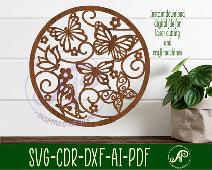 Butterflies wall sign design SVG / DXF / AI / PDF / CDR (Copy)