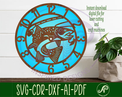 Fish clock template design