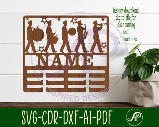 Marching band medal holder sign. SVG / DXF / AI / PDF / CDR