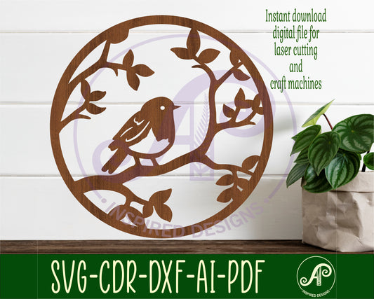 Bird wall sign design SVG / DXF / AI / PDF / CDR