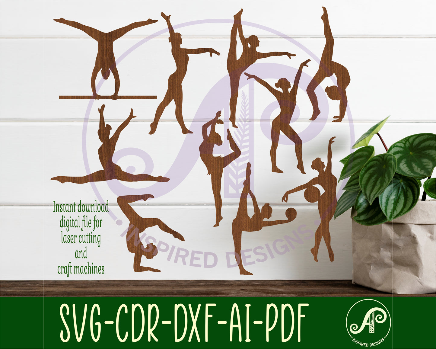 Gymnast designs, 11 silhouette shapes