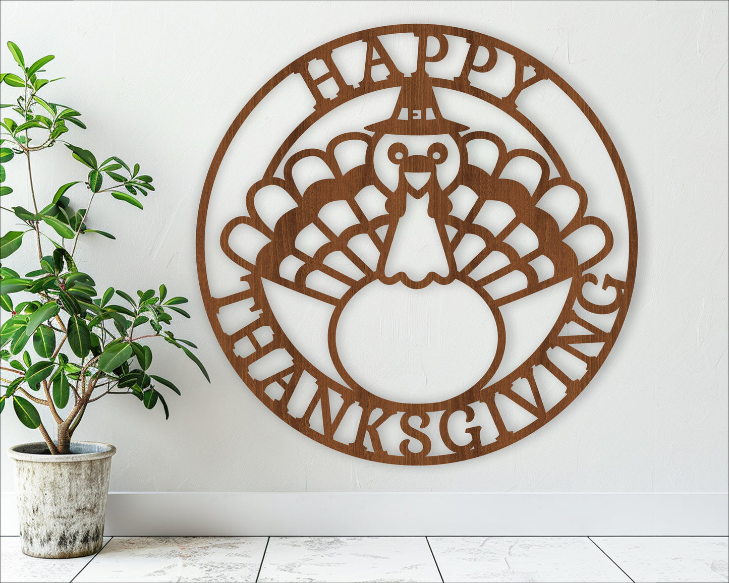 Happy thanksgiving wall sign design  SVG / DXF / AI / PDF / CDR