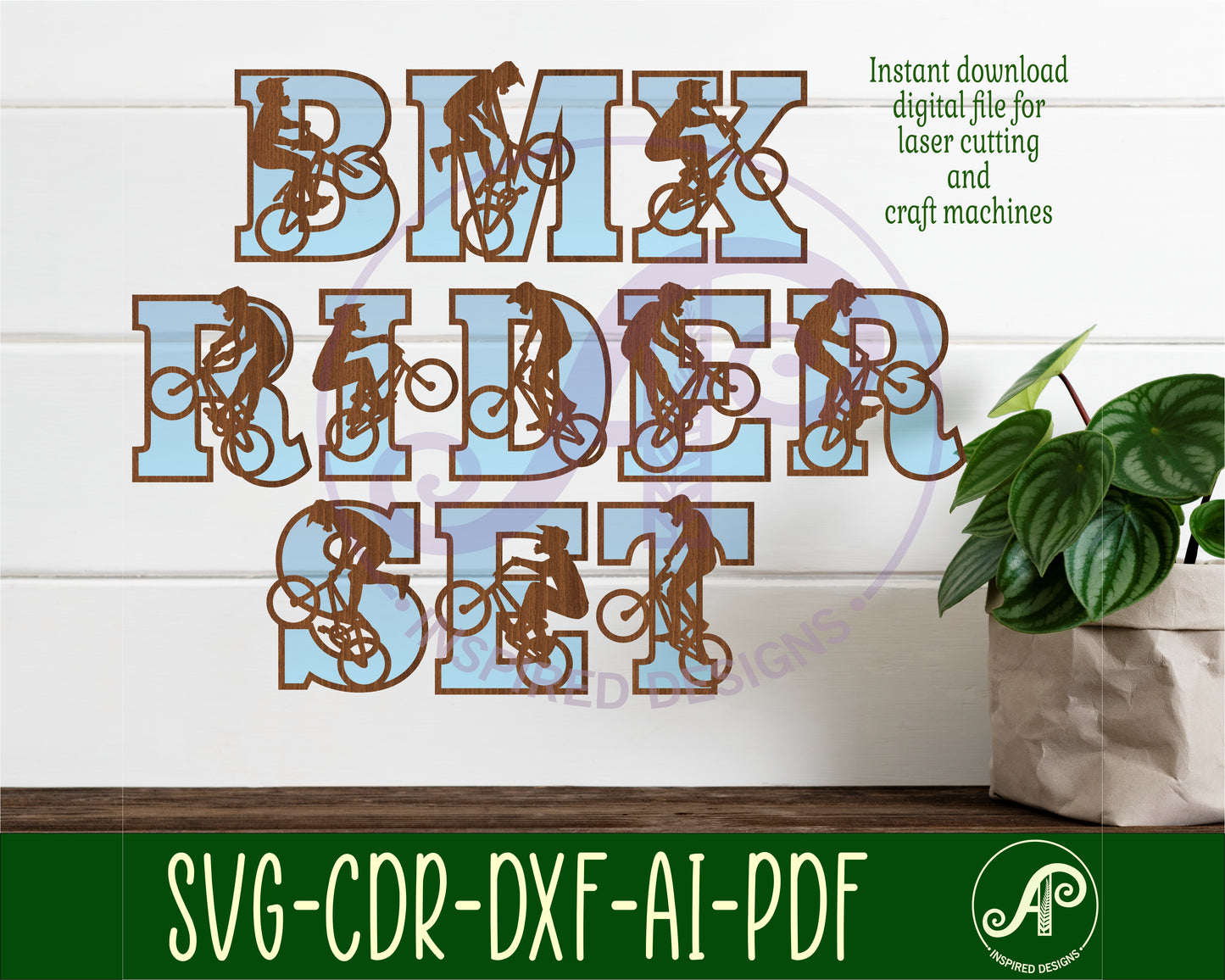 BMX alphabet letter set. 50 letter options