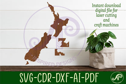 Solid NZ outline wall sign design SVG / DXF / AI / PDF / CDR