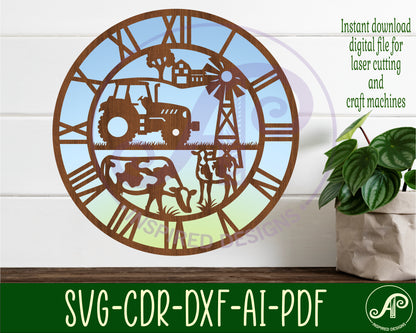 Farm clock template design